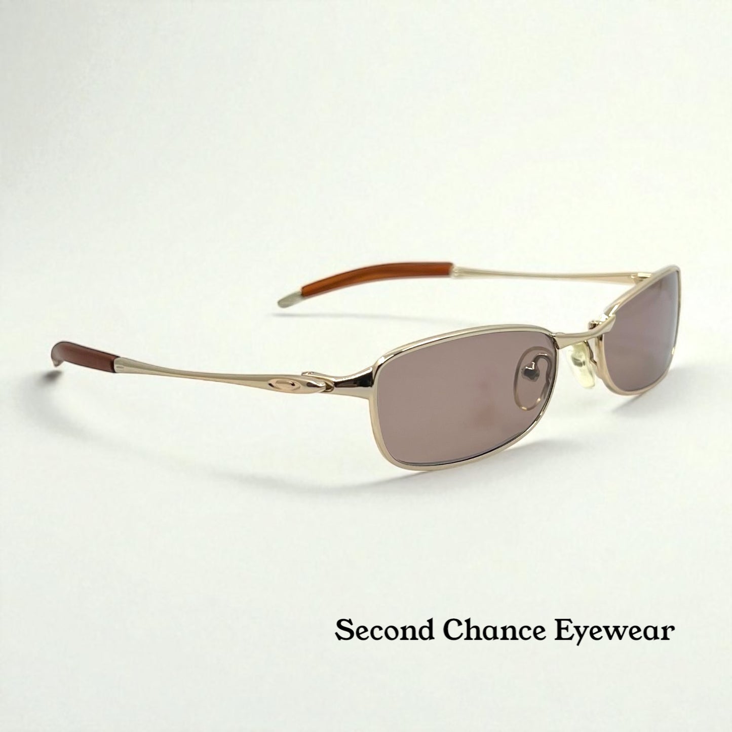 Oakley Straight Line 2.0 11-729 Vintage Sunglasses w/New Solid Brown Cudtom Tinted Lenses-Unworn/ Collectible