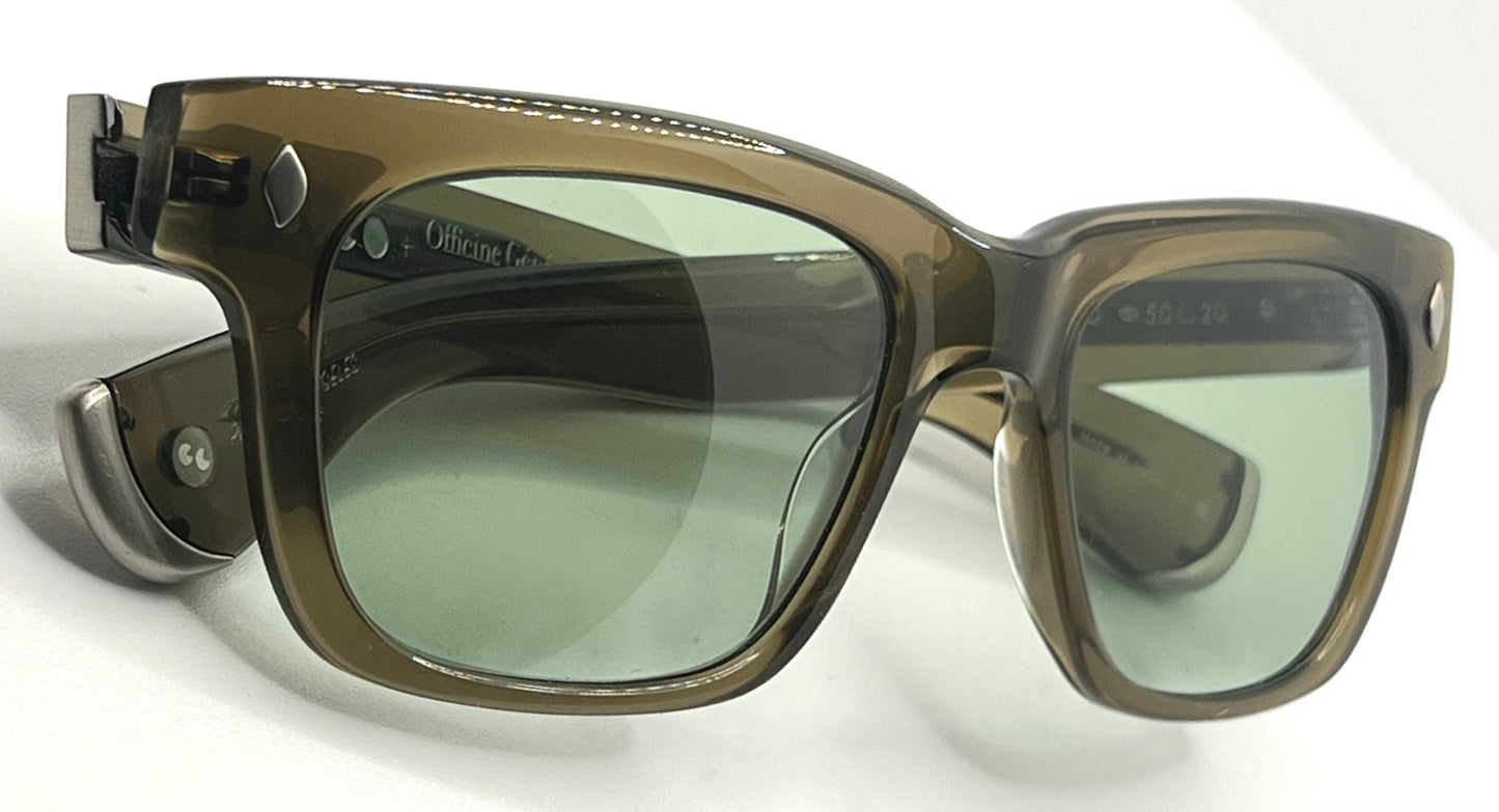 Garrett Leight x Officine Générale OLIO 50mm Sunglasses w/New Mint Custom Lenses-Unworn/Full Kit