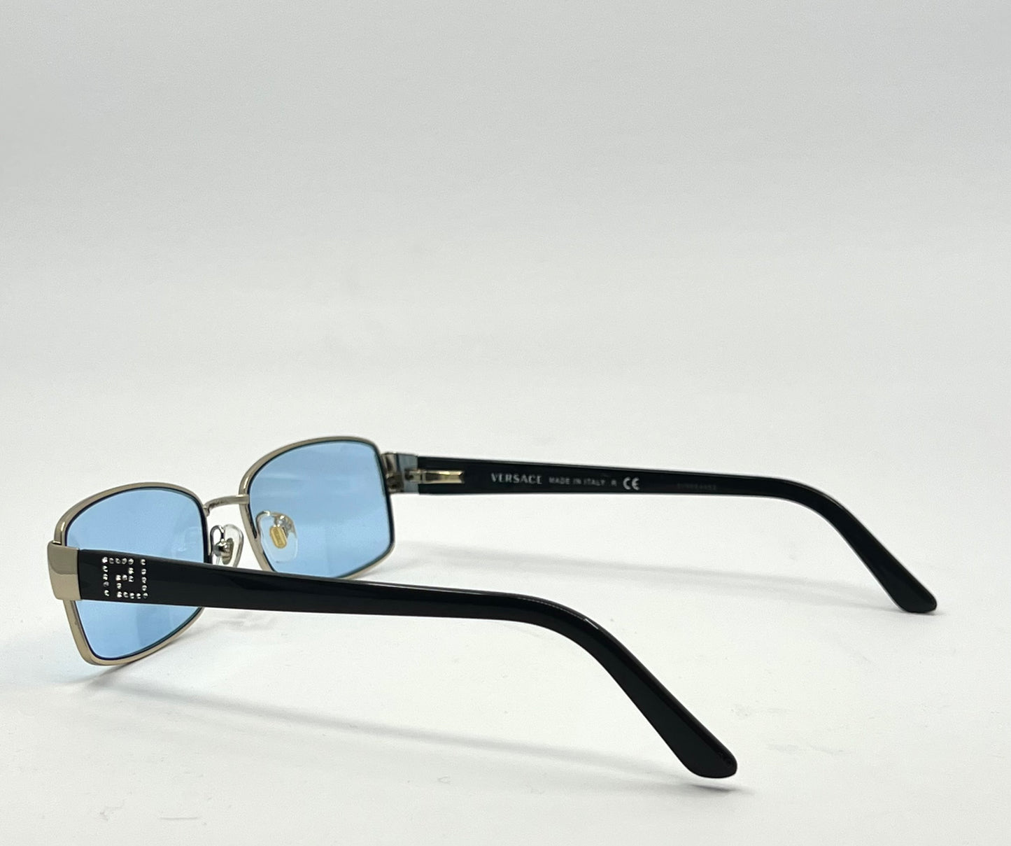 Versace 1177-B-M Sunglasses-Vintage Rhinestone w/New Sky Blue Custom Tinted Lenses