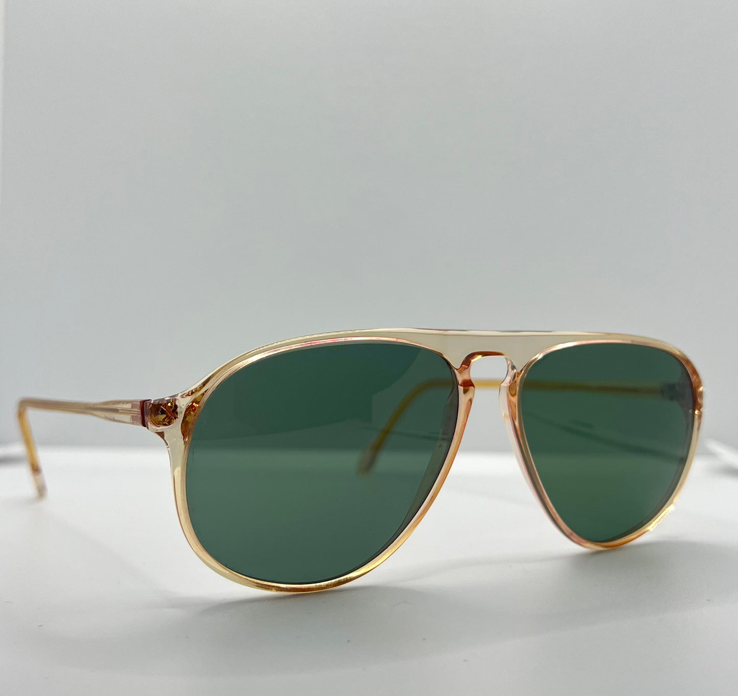 LOGO Paris LP 275 Vintage Sunglasses-Gold/Amber Frame-Custom Lenses-Deadstock-Italy