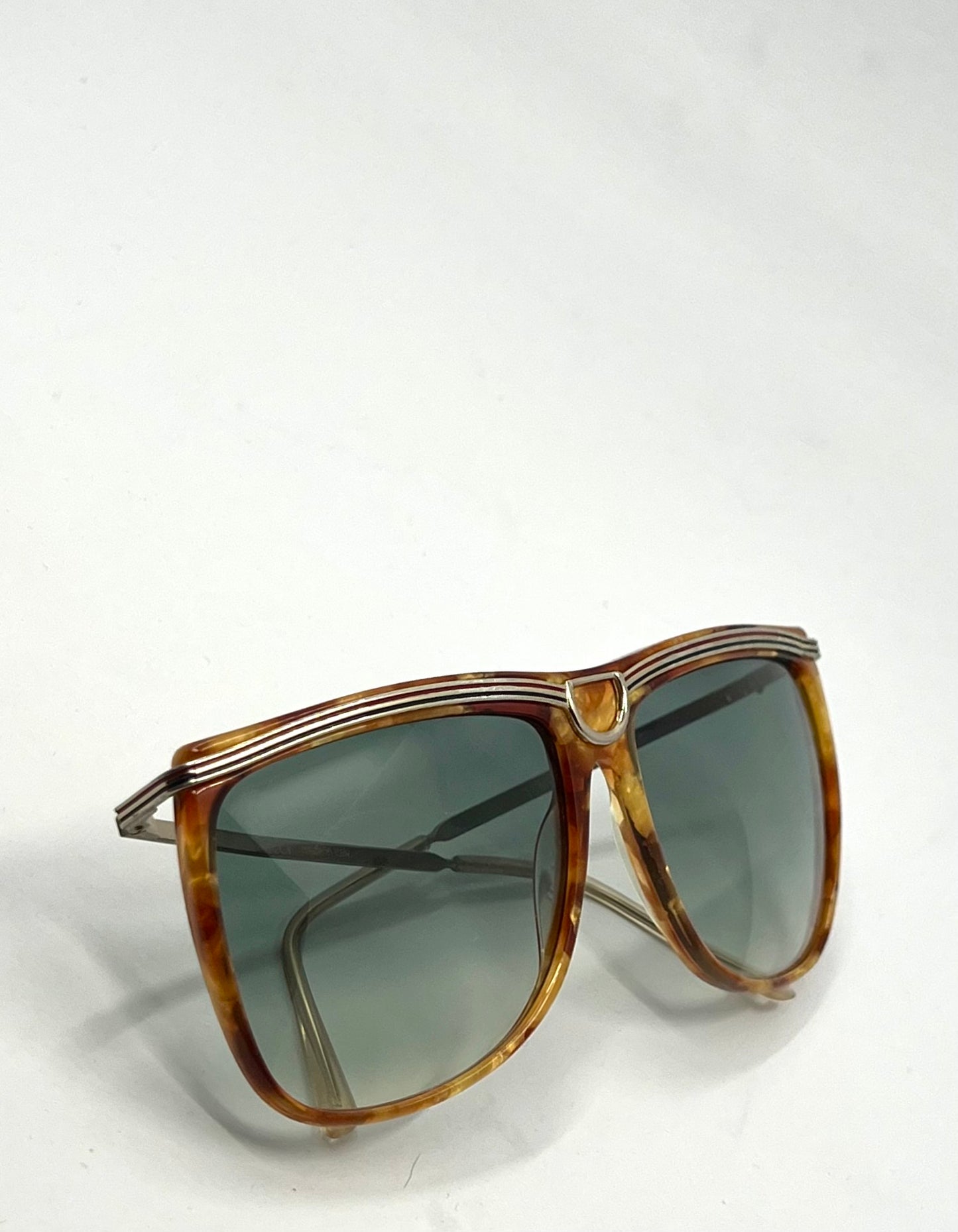Gucci GG 2307/S Vintage Sunglasses w/New Gradient Aquamarine Tinted Custom Lenses