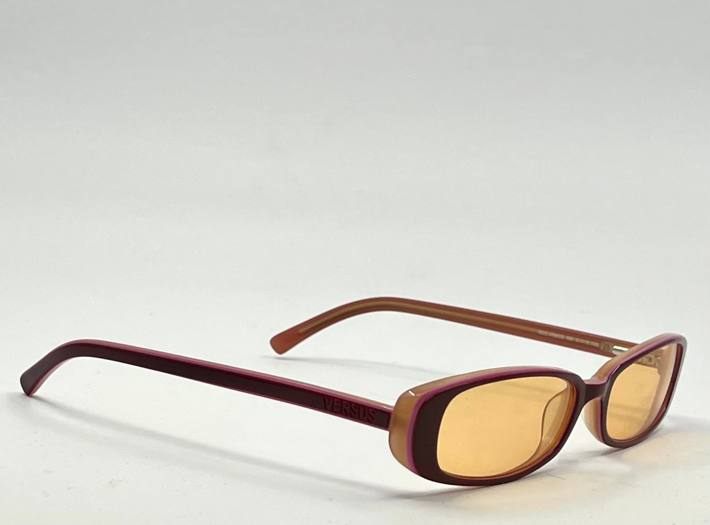 Versus by Versace VR8029 469 Vintage Sunglasses w/New Solid Amber Custom Tinted Lenses-Deadstock