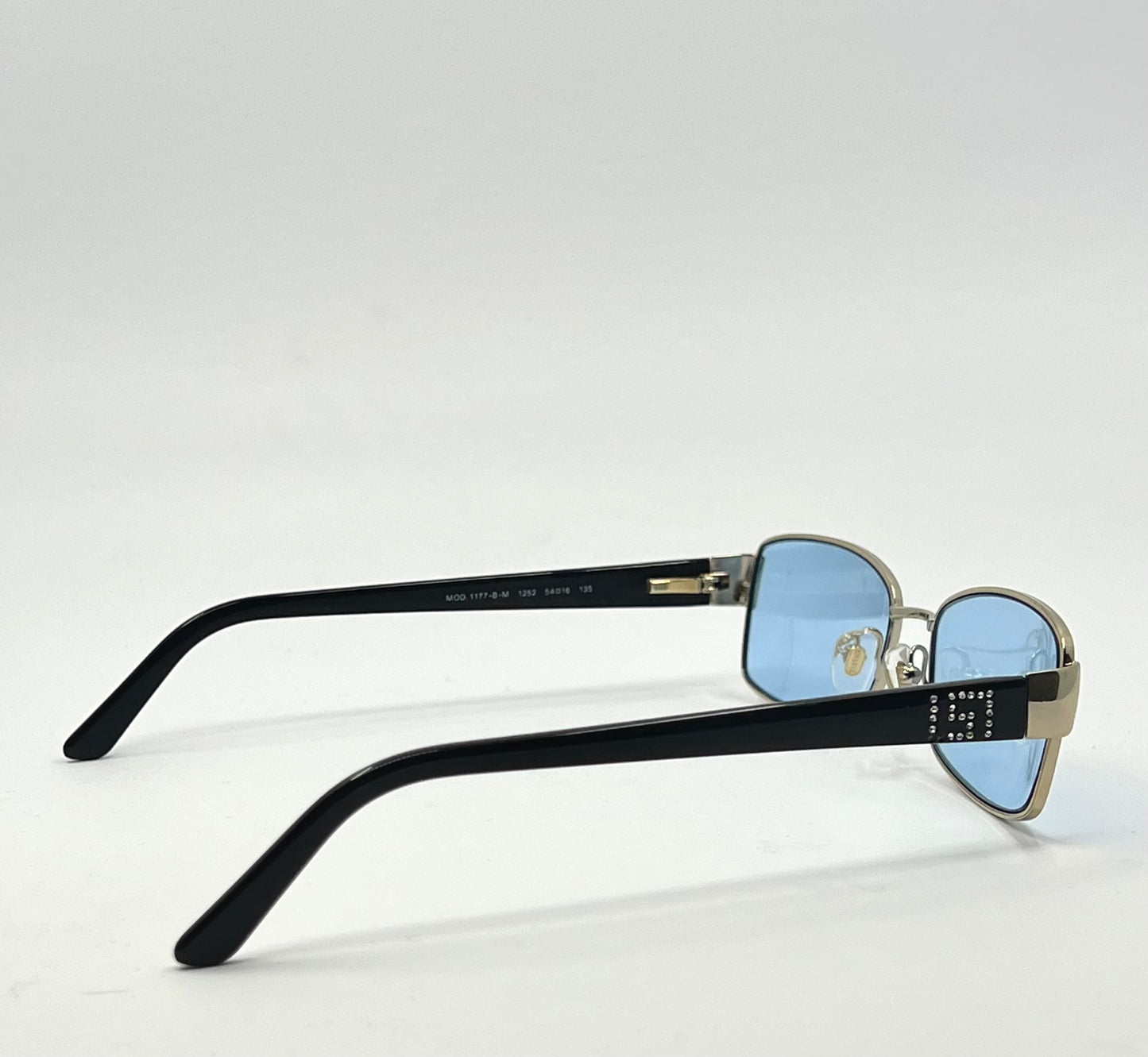 Versace 1177-B-M Sunglasses-Vintage Rhinestone w/New Sky Blue Custom Tinted Lenses