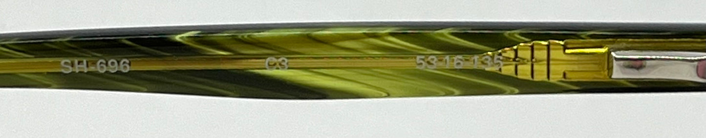 Scott Harris SH 696 C3 Sunglasses w/ New Gradient Tinted Custom Lenses Lenses-New/Unworn-53mm