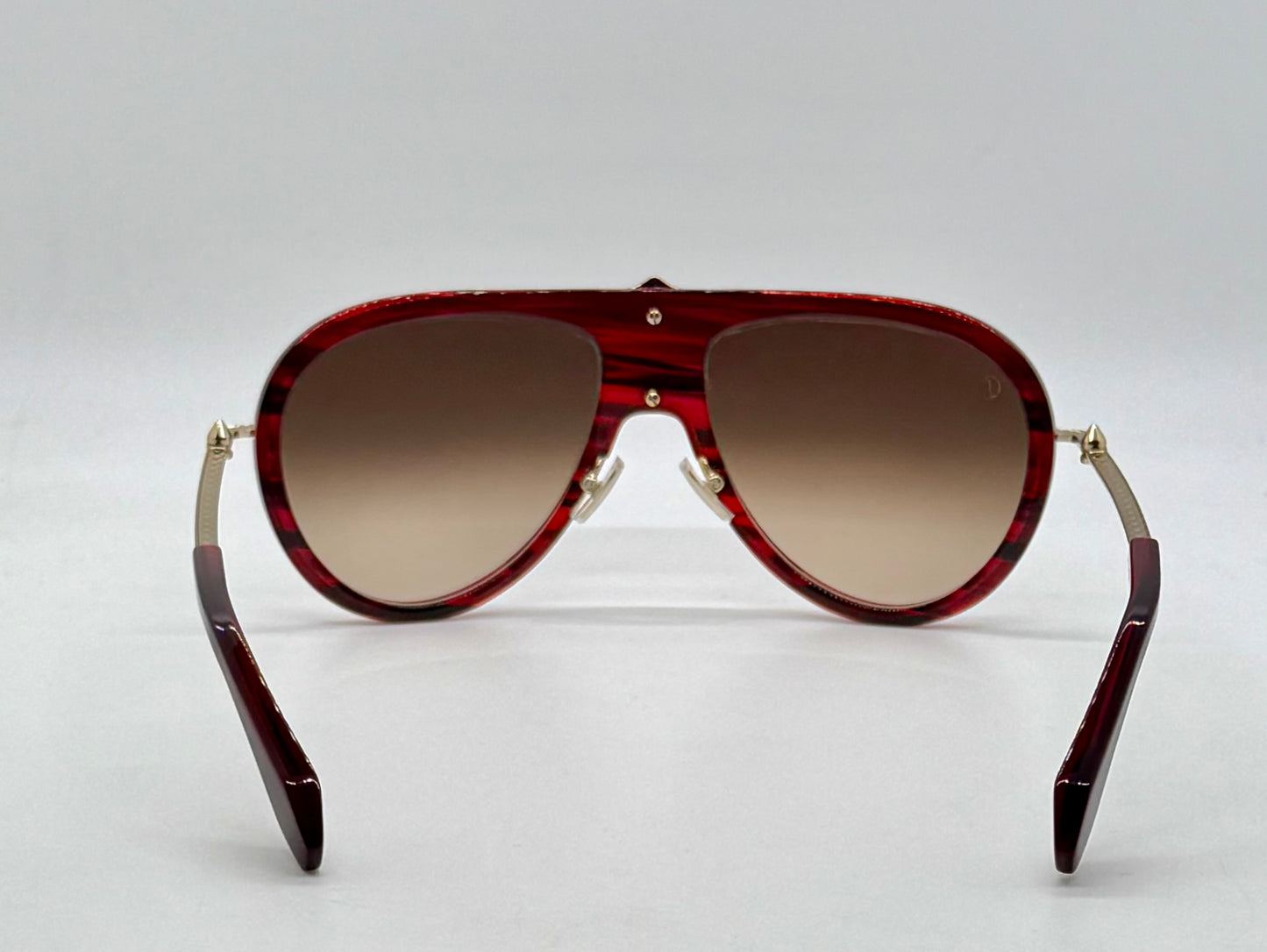 Christian Louboutin Sunglasses-LB0004 68F Red/Gold-61mm-Zeiss Lenses-New/Unworn-Italy