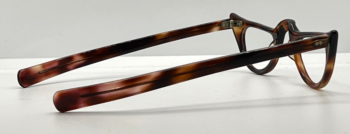 Vintage Cat Eye Eyeglasses Tortoiseshell Acetate – Refurbished USA 6½