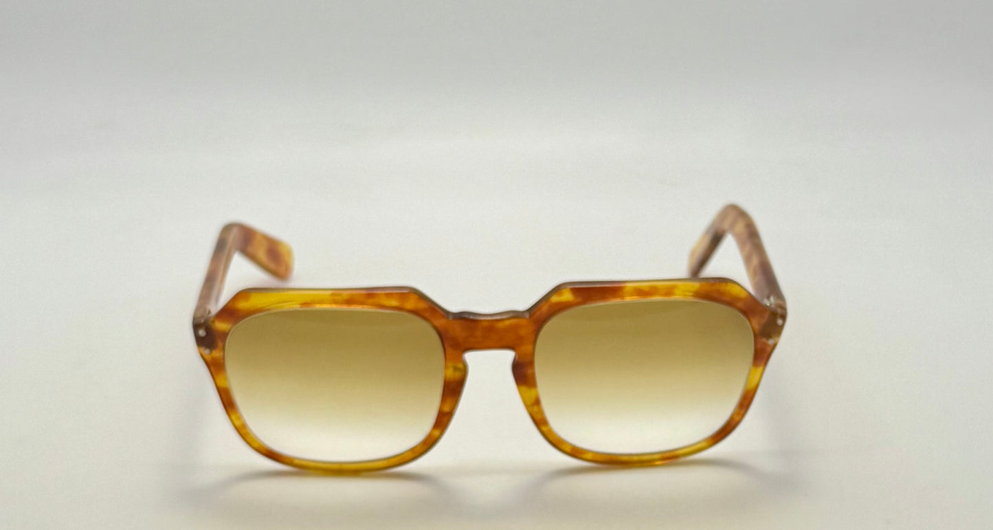 Jean Lafont YAN Vintage Sunglasses Amber Tortoise w/ Original Glass Lenses