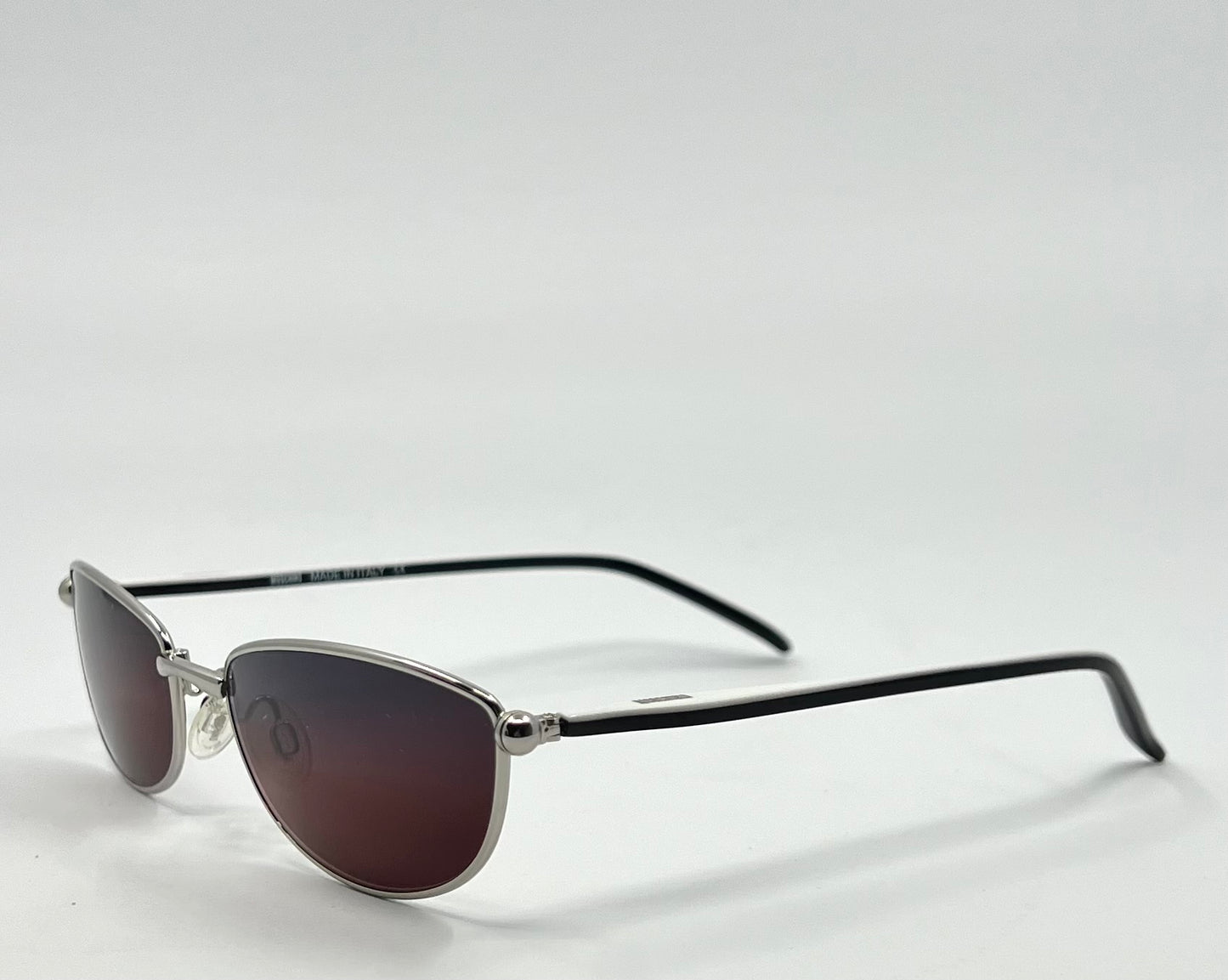 Moschino MO14301 Vintage Sunglasses w/New Solid Plum Tinted Custom Lenses-Italy