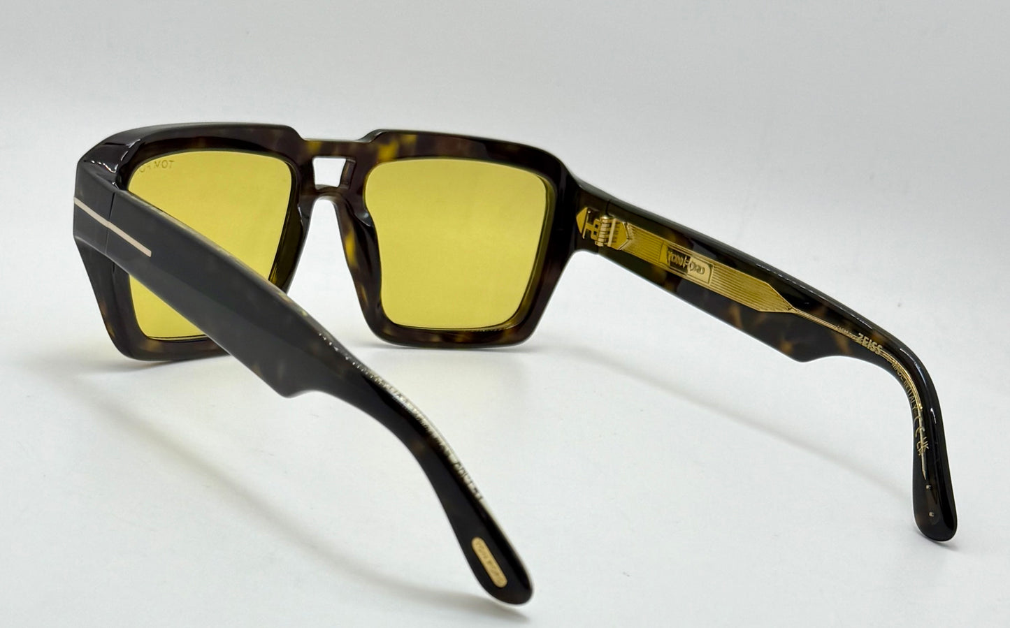 Tom Ford TF1202 52E ICON Collection Sunglasses-Zeiss Yellow Lenses-Full Kit-New