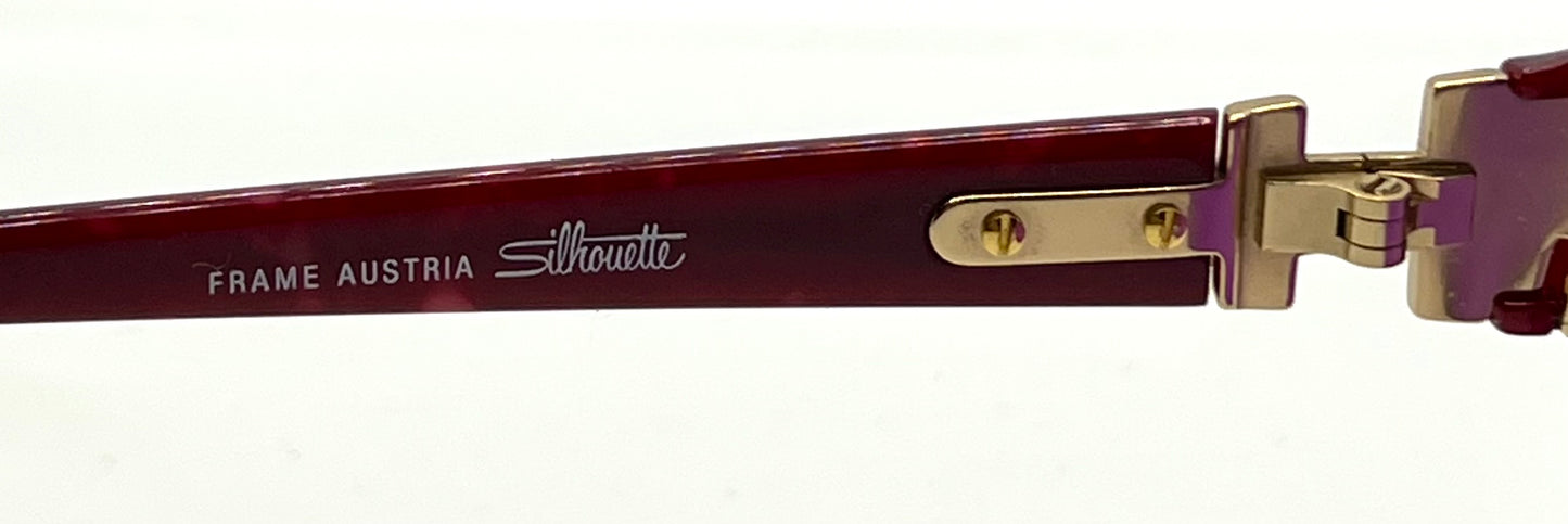 Silhouette M 6104 V 6055 Vintage Sunglasses w/New Solid Purple Custom Lenses-56mm-Unworn/NOS-Austria