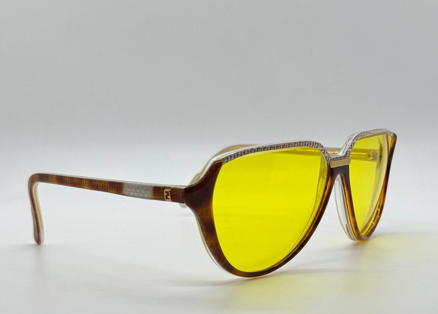 Fendi by Lozza FV48 Vintage Sunglasses w/New, Custom Yellow Day/Night Tint Lenses