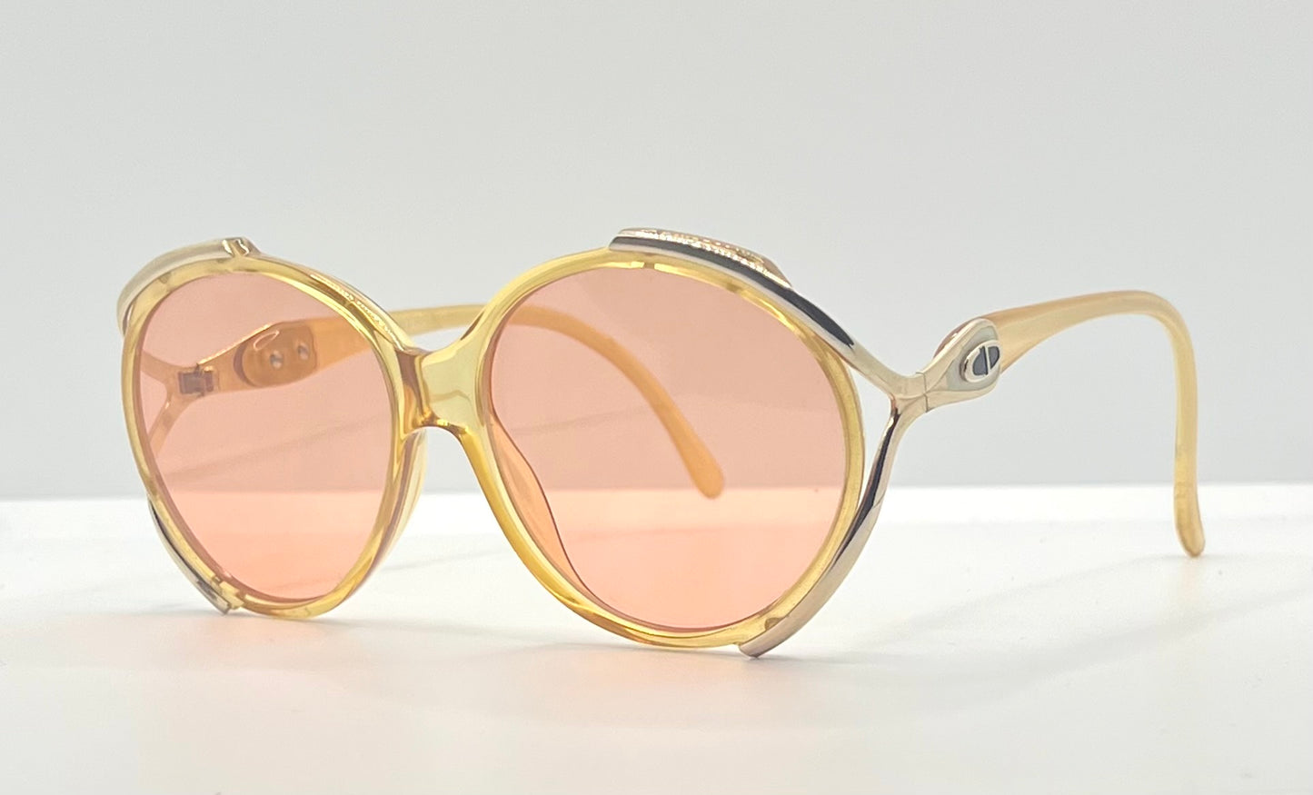 Vintage Christian Dior 2189 Sunglasses-Crystal Honey Optyl w/New, Custom Rose Lenses