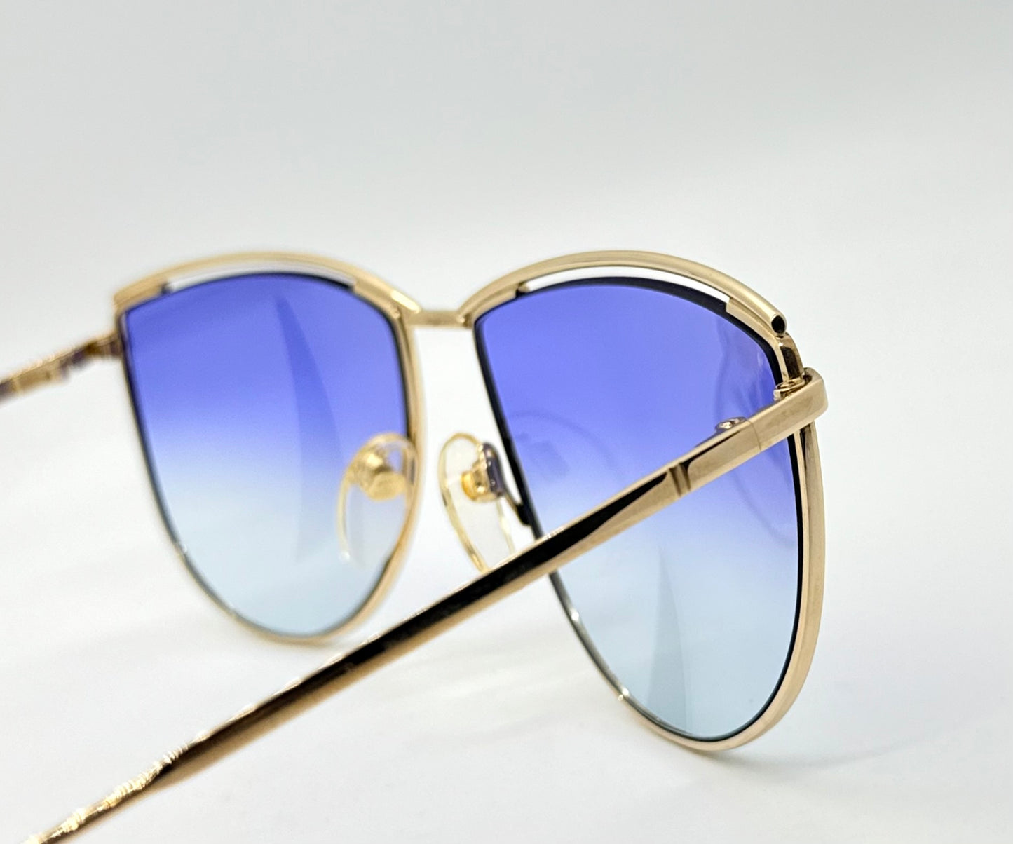 Silhouette V6050 M6078 Vintage Sunglasses w/New Blue Gradient Custom Lenses–59mm-Austria
