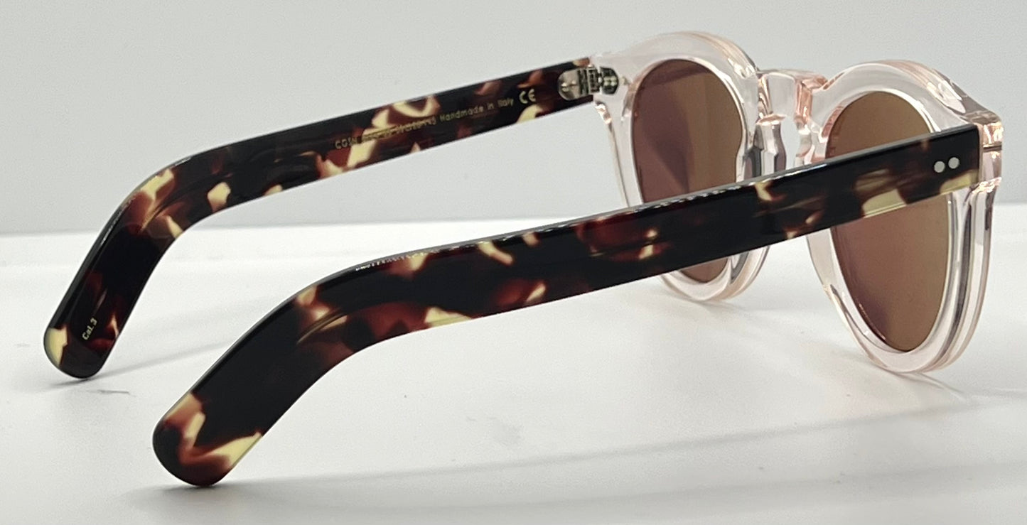 Cutler and Gross CGSN 0734 Crystal/Tortoise Sunglasses-50mm-New/Unworn-Full Kit