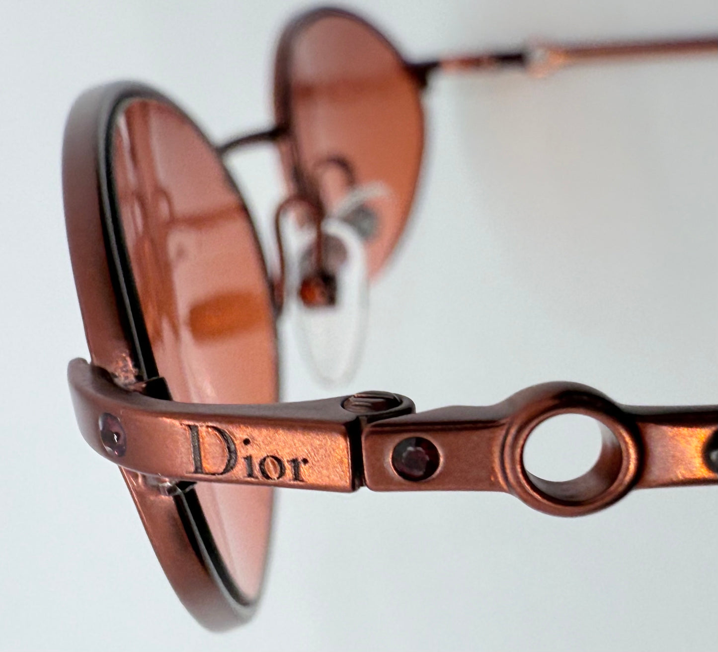 Christian Dior CD 3088 Red Metal Sunglasses w/New Red Tinted Custom Lenses