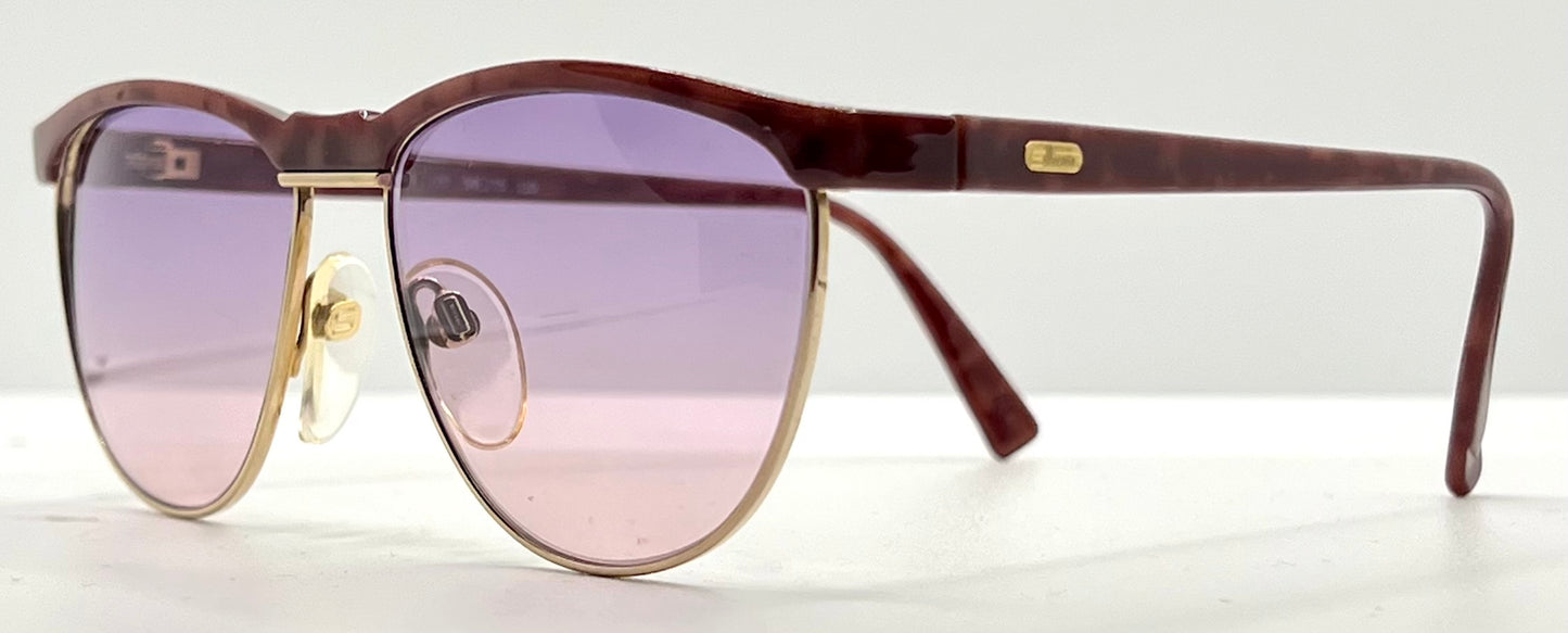 Silhouette V6055 6081 Vintage Sunglasses w/New Pink-Purple Custom Lenses-54mm-Austria