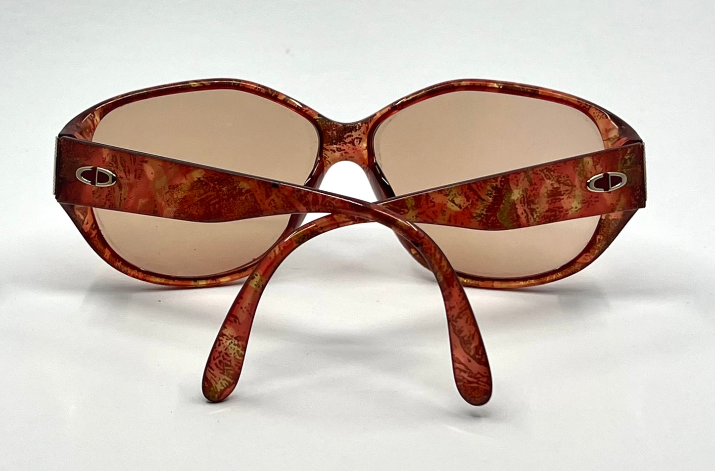 Christian Dior 2497 Optyl Red/Gold Marble- 80s VINTAGE Sunglasses-Germany-62mm