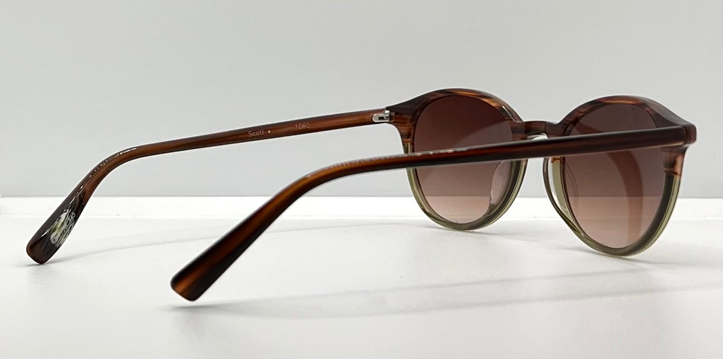 Kung Fu Eyes by Eve D – Model SCOTT 1060 – Handmade in Germany w/New, Custom Brown Gradient Lenses