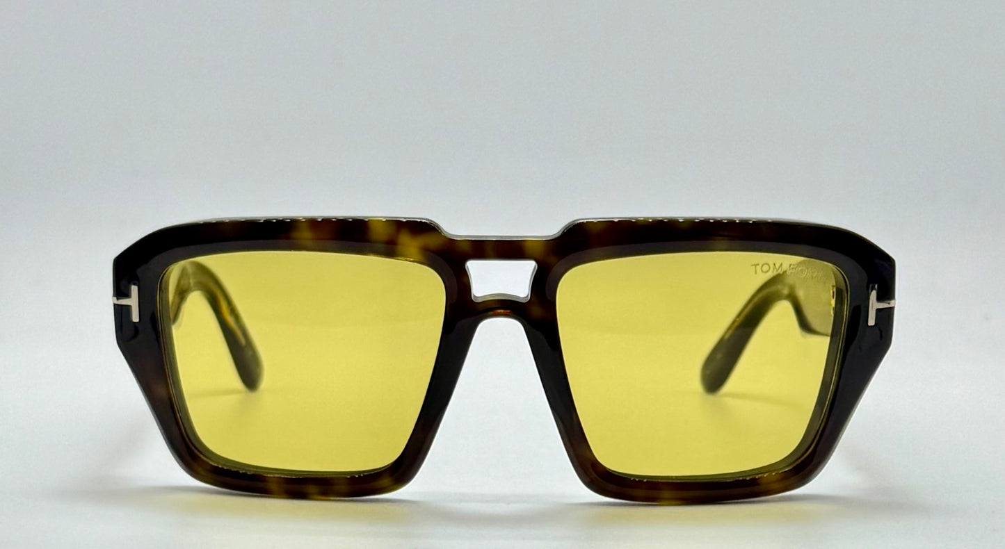 Tom Ford TF1202 52E ICON Collection Sunglasses-Zeiss Yellow Lenses-Full Kit-New