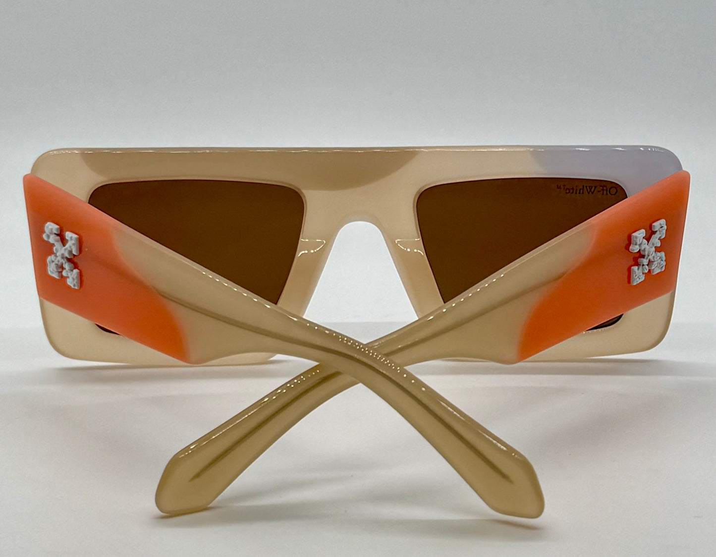 Off-White OERI069 Beige/Orange Sunglasses-50mm-New/Unworn-Full Kit –Italy