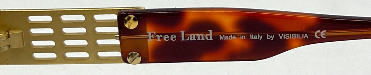 Free Land Visibilia Fl 613 023 Gold Lattice Italy Sunglasses Vintage|Deadstock Unworn