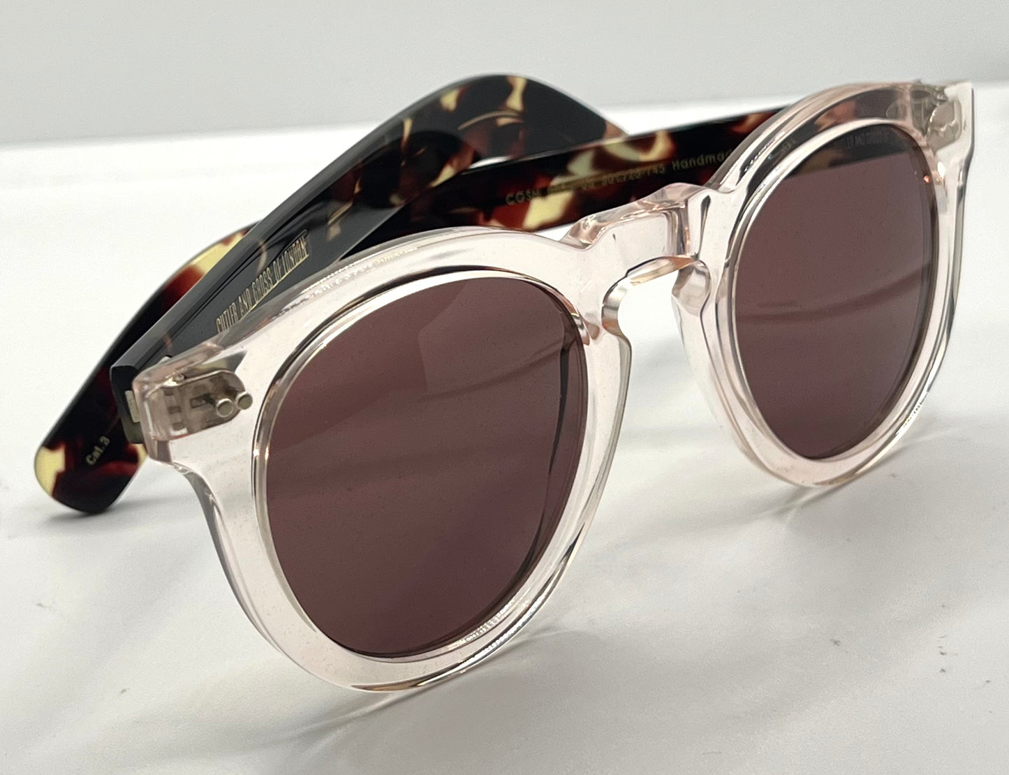 Cutler and Gross CGSN 0734 Crystal/Tortoise Sunglasses-50mm-New/Unworn-Full Kit