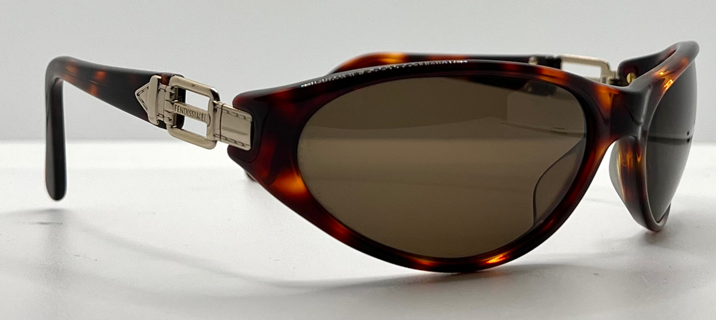 Fendi Fendissime F573 Wraparound Sunglasses-Vintage Deadstock-Unworn-Italy