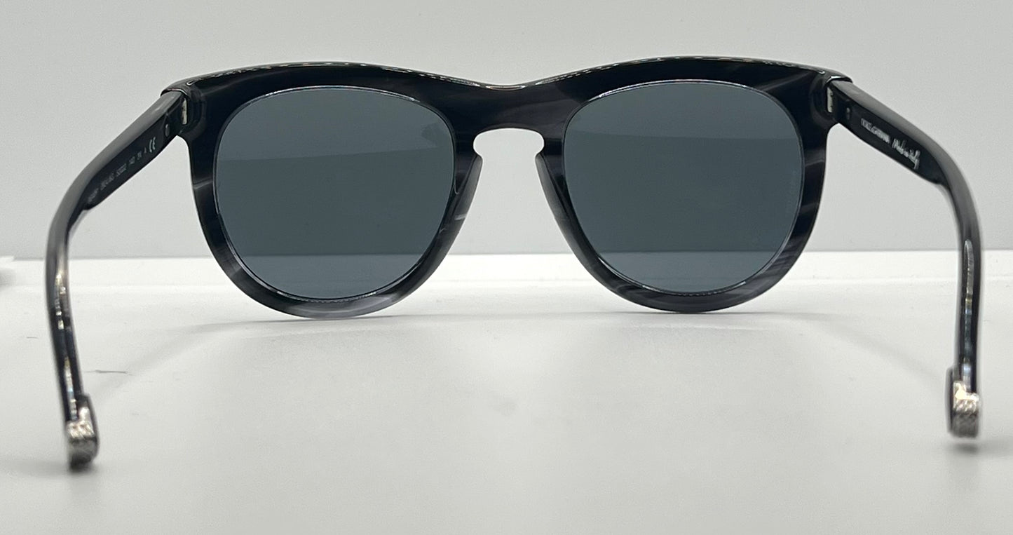Dolce & Gabbana DG4281 2924/6G Smoke Grey Sunglasses Silver Mirror Lens Full Kit Italy