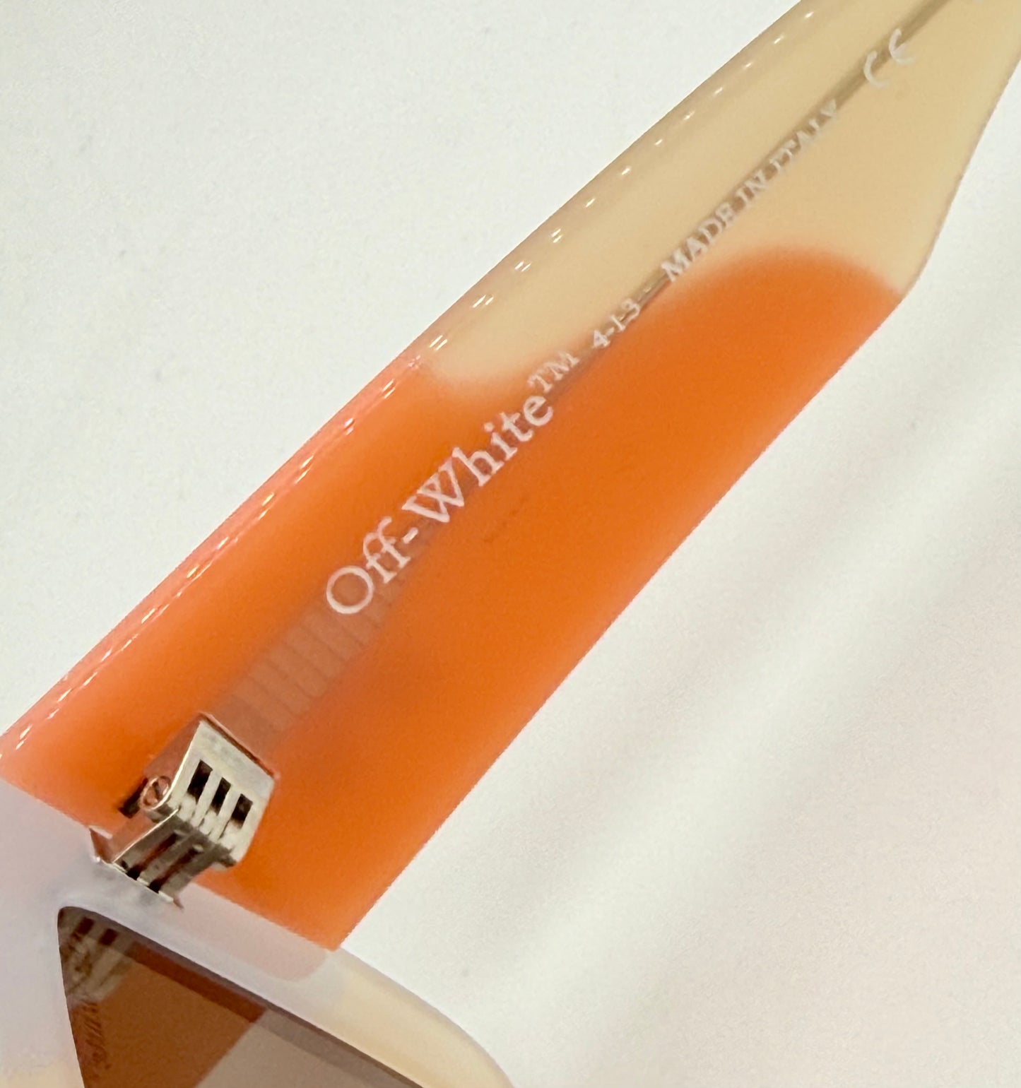 Off-White OERI069 Beige/Orange Sunglasses-50mm-New/Unworn-Full Kit –Italy
