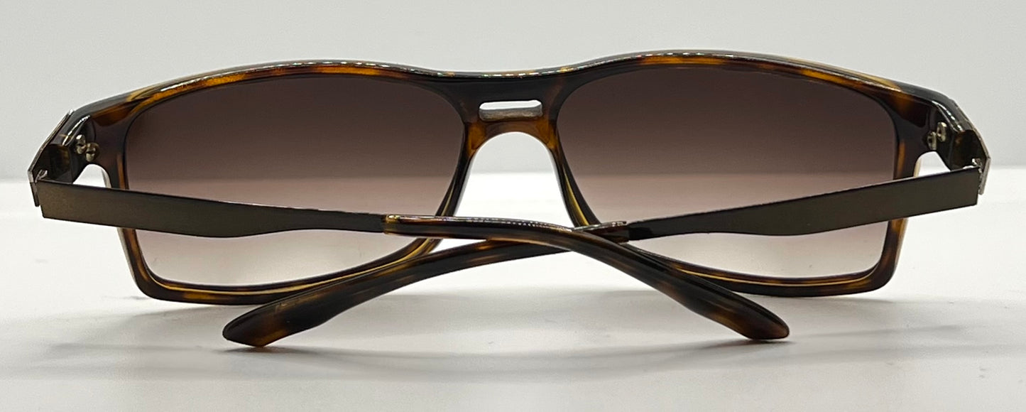 Gucci GG1588/S QZUEJ Tortoise Wrap Sunglasses w/New, Custom Gradient Lenses-Original Case-Italy