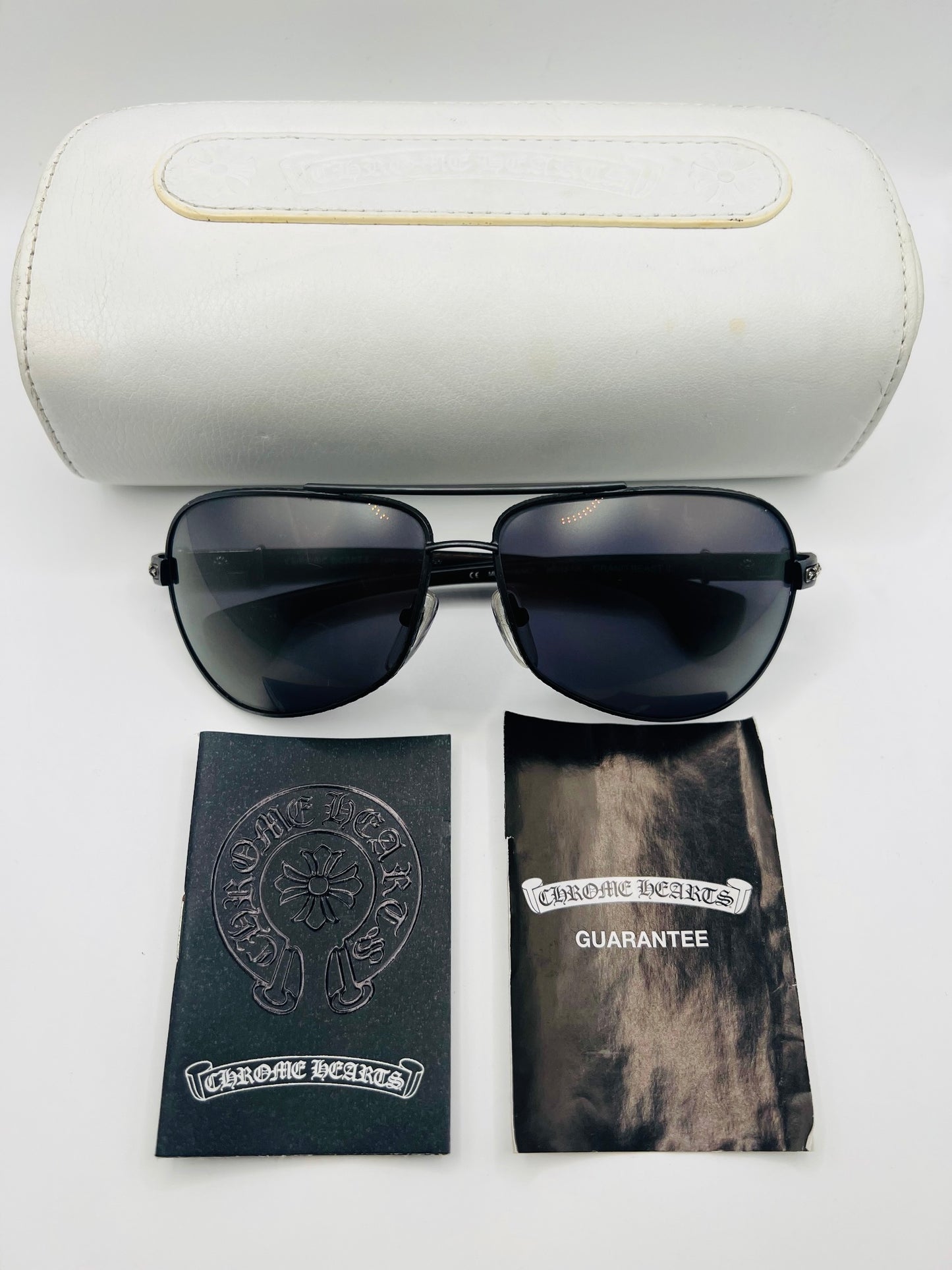 Chrome Hearts Grand Beast II Sunglasses – Frost Mirror Lenses – Full Kit – Rare