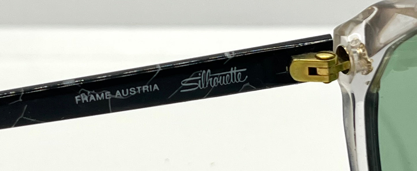 Silhouette M1298 Vintage Sunglasses Black Marble w/New Custom Lenses-Austria