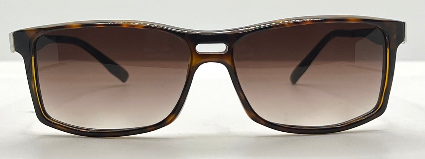 Gucci GG1588/S QZUEJ Tortoise Wrap Sunglasses w/New, Custom Gradient Lenses-Original Case-Italy