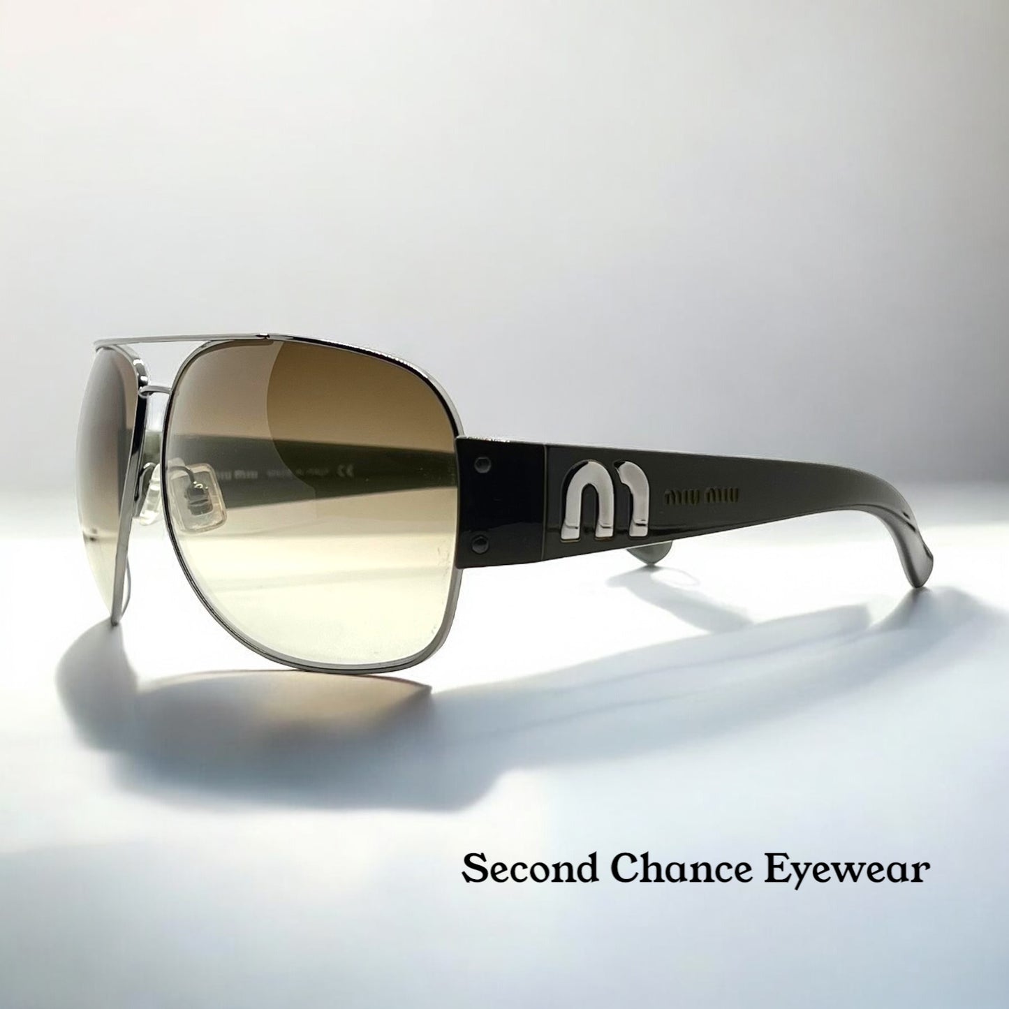 MIU MIU SMU53G 5AV-1X1 Oversized Shield Sunglasses New/Unworn-Full Kit-65mm-Italy