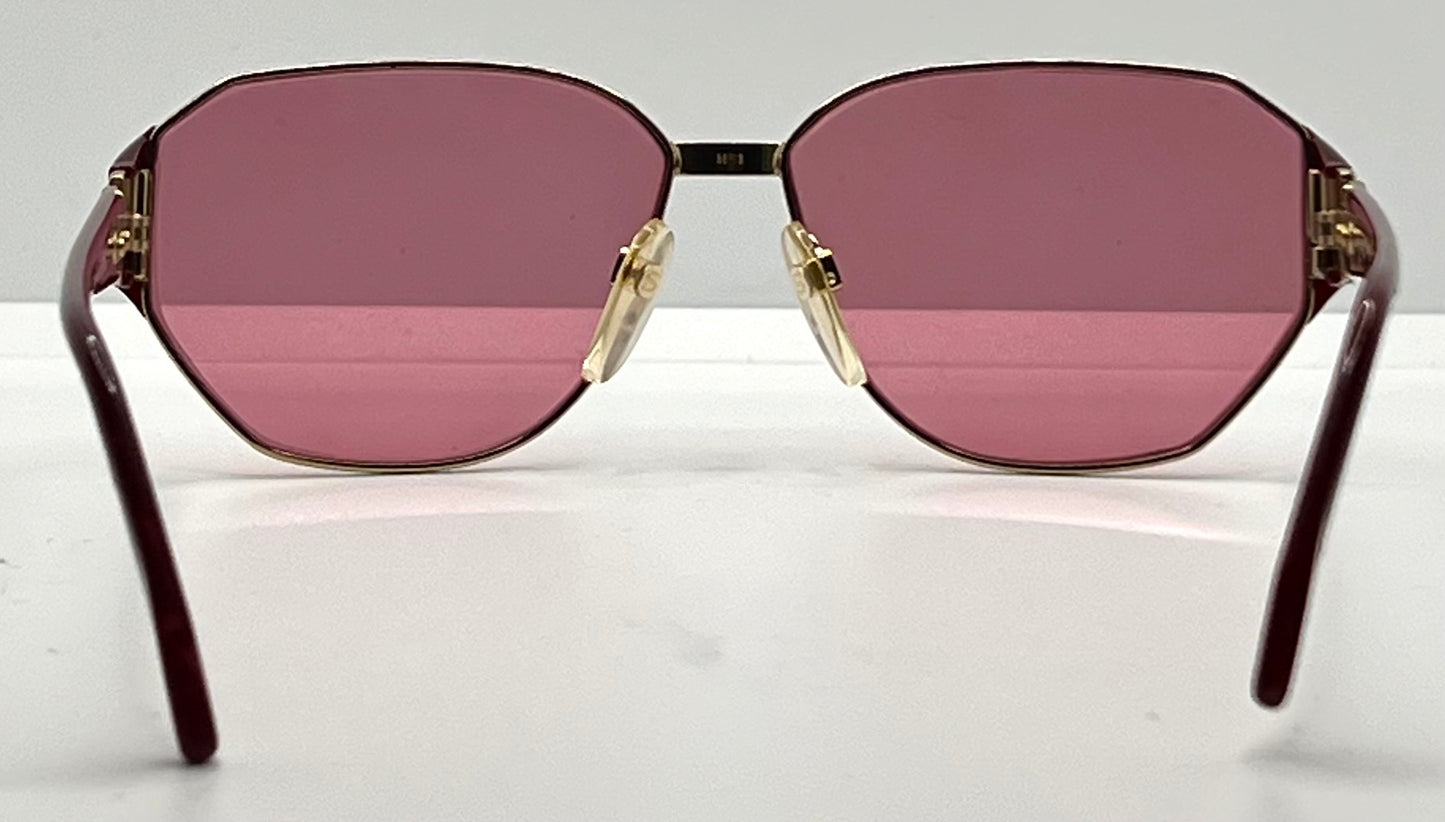 Silhouette M 6104/20 V6055 VINTAGE Sunglasses w/New Solid Pink Custom Lenses-58mm-Unworn/NOS