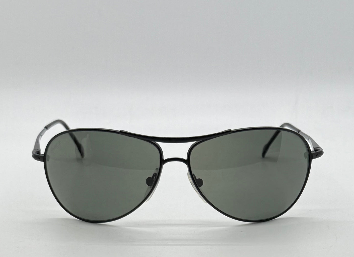 PERSOL 2256-S 594/58 Vintage Black Aviators w/ Polarized Lenses-Deadstock