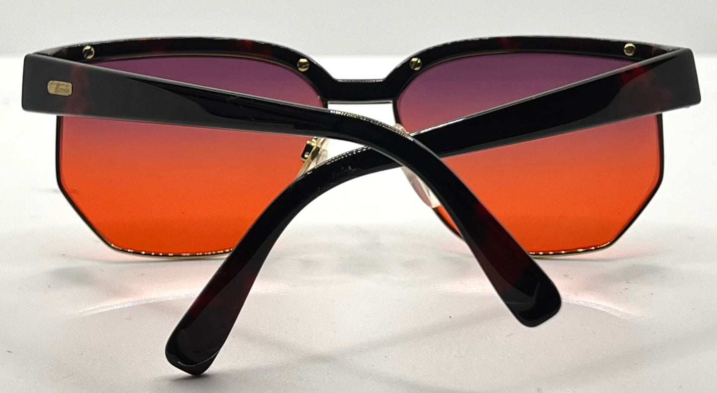 Silhouette V6054 M6067 Vintage Sunglasses w/New Custom Sunset Gradient Lenses-Austria