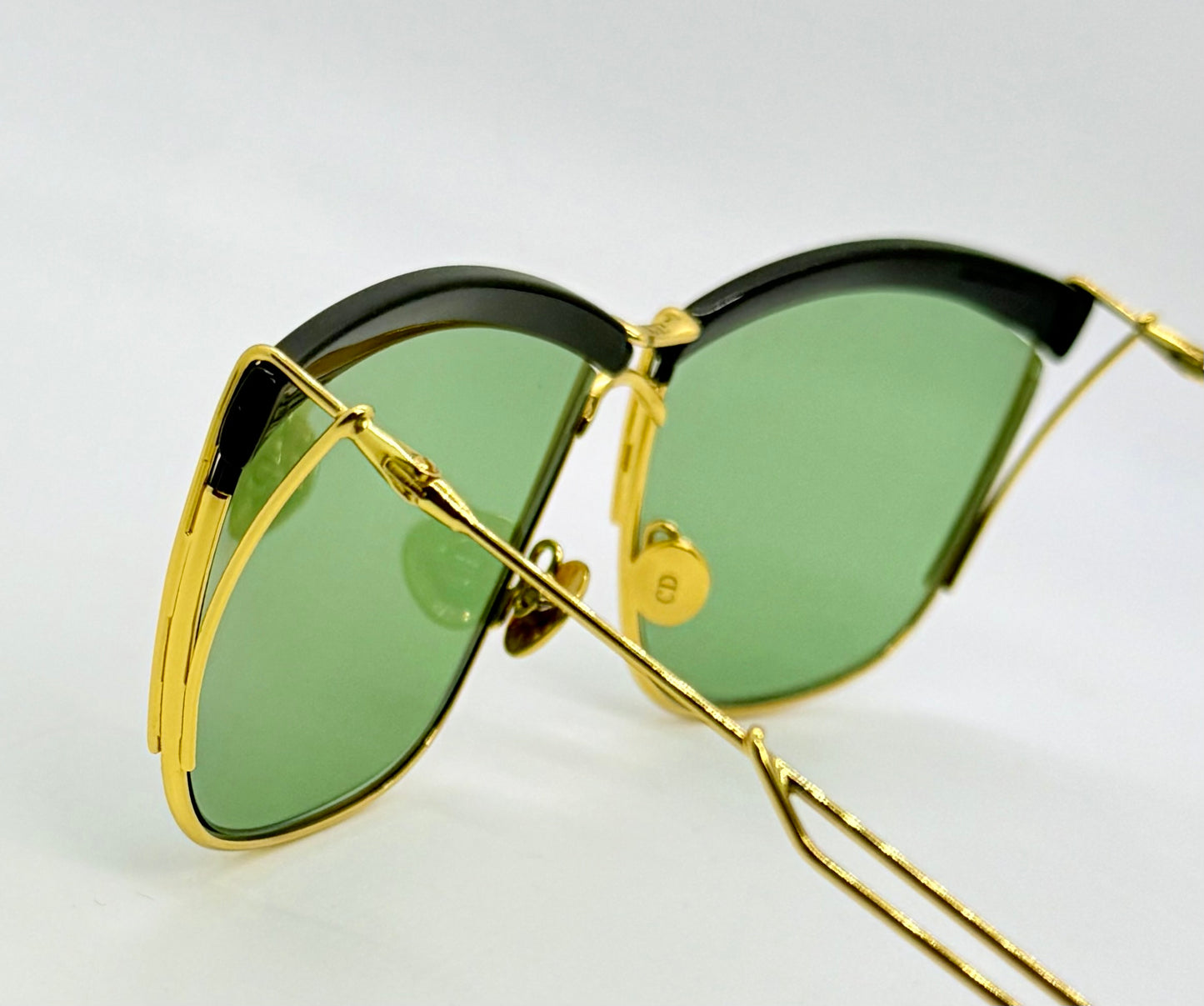 DiorSoElectric Rare Gold Green Sunglasses-Full Kit Authentic-Deadstock/New