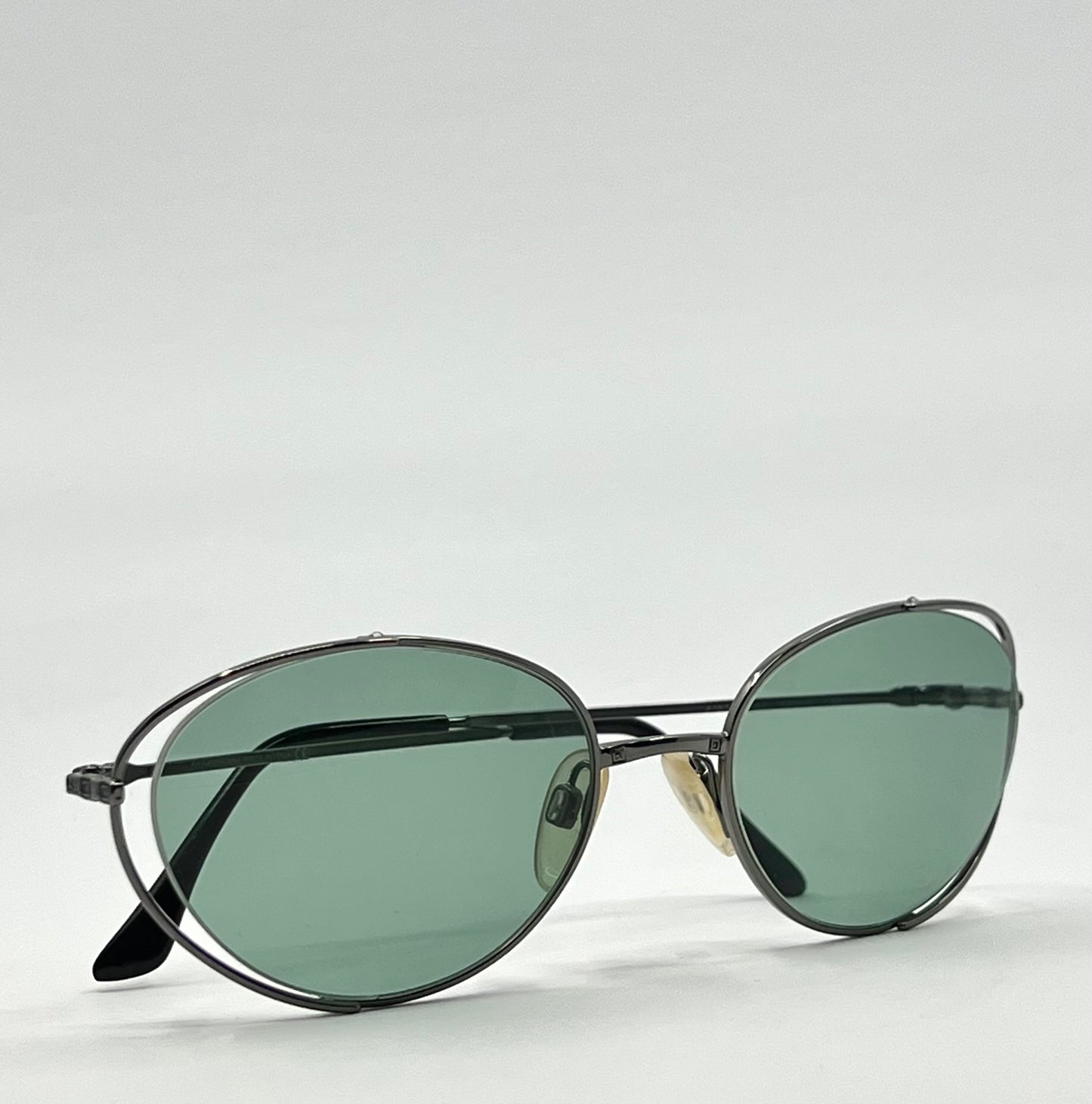 Vintage Yves Saint Laurent 4163 Sunglasses w/New Solid Green Custom Tinted Lenses-Unworn