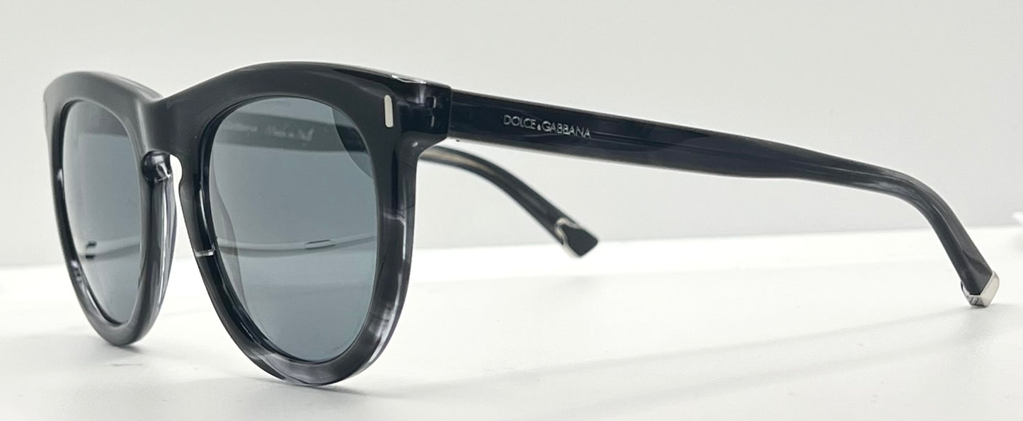 Dolce & Gabbana DG4281 2924/6G Smoke Grey Sunglasses Silver Mirror Lens Full Kit Italy