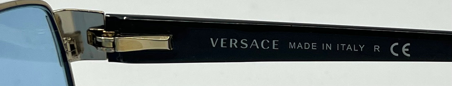 Versace 1177-B-M Sunglasses-Vintage Rhinestone w/New Sky Blue Custom Tinted Lenses