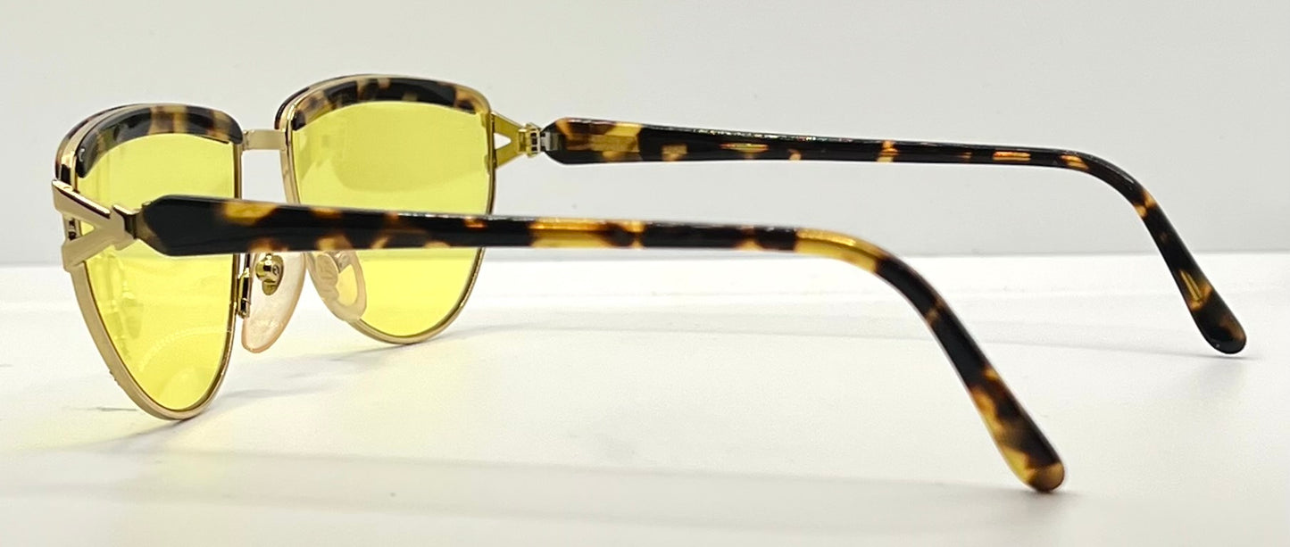 Kador MOD. K 80 Vintage Italian Sunglasses w/New Yellow Custom Lenses-57mm