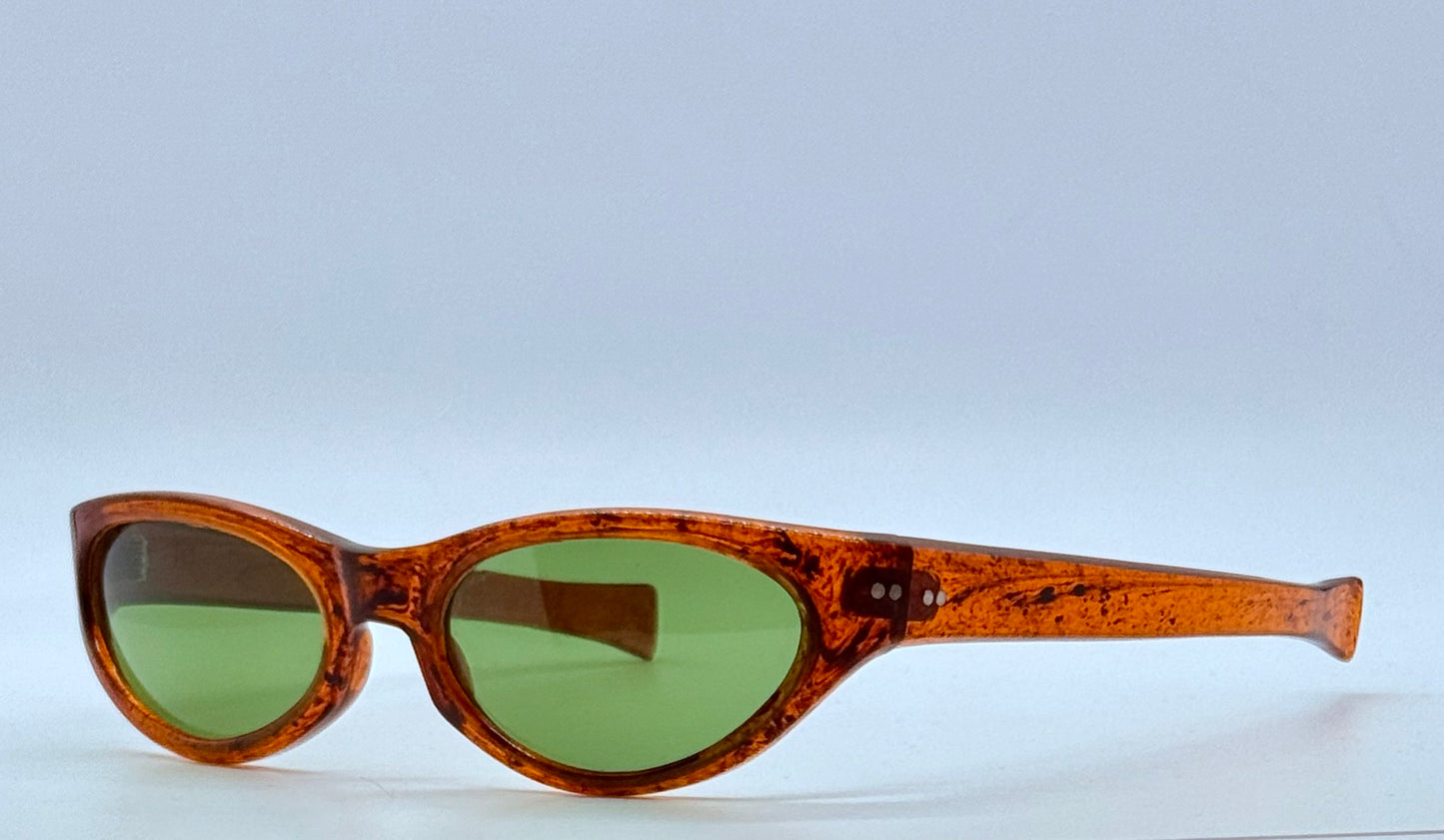 COOL-RAY Polaroid 125 Vintage Sunglasses w/New, Custom Bottle Green Lenses