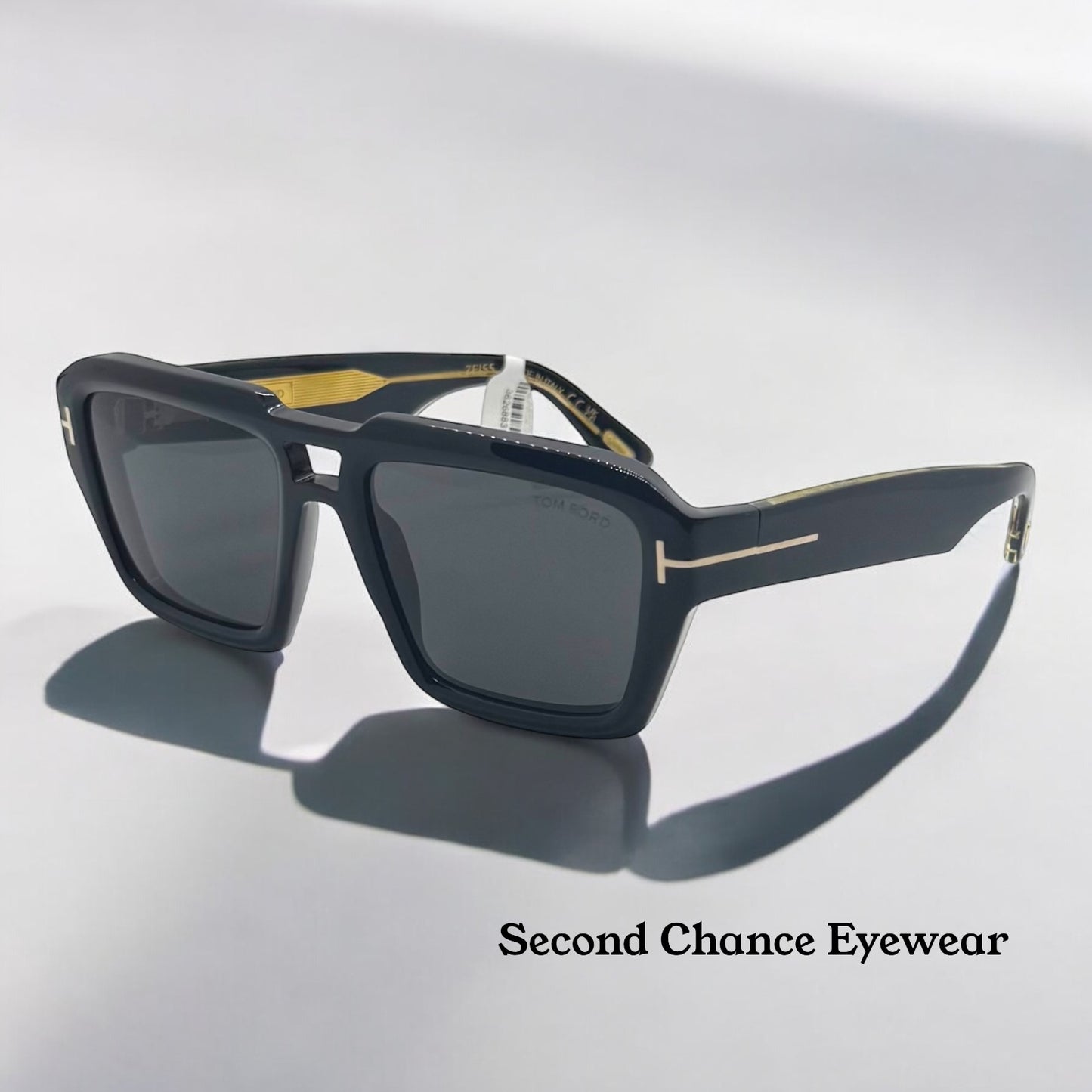 Tom Ford TF1202 01A ICON Sunglasses-Zeiss Lenses – Full Kit-56mm-New/Unworn