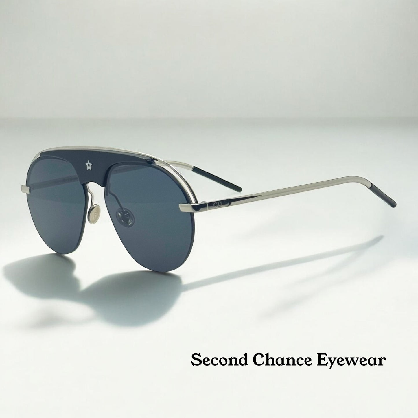 Dior CSA2K Dio(r)evolution Sunglasses Black/Nickel Grey-Full Kit-New/Unworn
