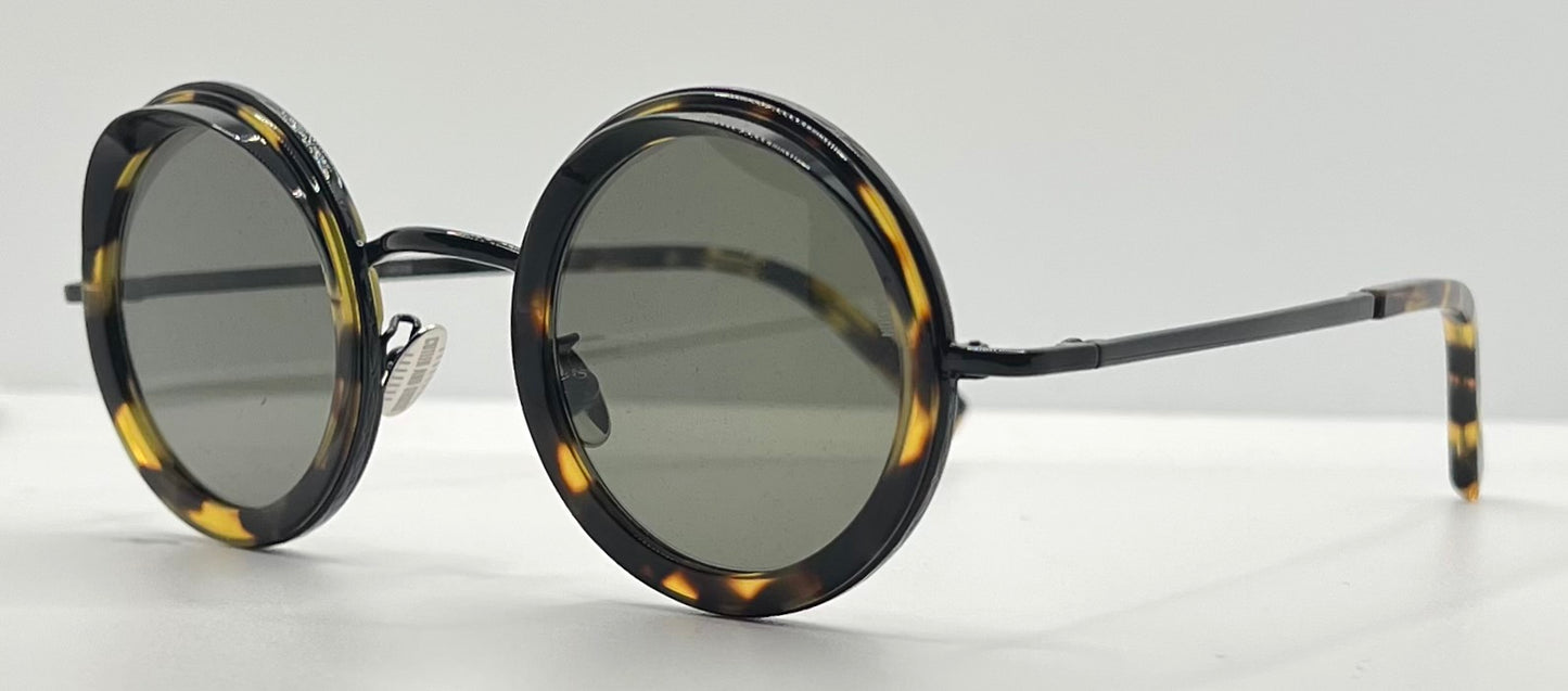 Cutler and Gross 1277 C03 Round Tortoise Sunglasses– New/Unworn-Full Kit-44mm