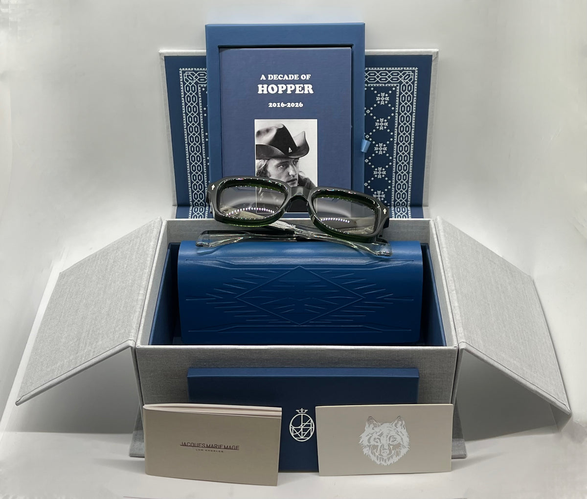 Jacques Marie Mage TAOS HOPPER in BORNEO 10yr SunglassesUnworn-Full Kit-Ltd 50