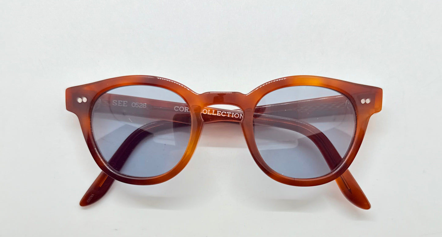 SEE 0528 Core Collection C6 45mm Sunglasses w/New, Light Blue Day/Night CUSTOM Lenses
