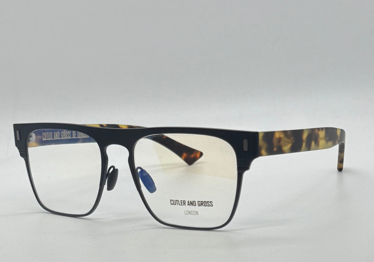 Cutler and Gross CGOP1366-03-Matte Black/Tortoise-56mm-Handmade in Italy-Full Kit