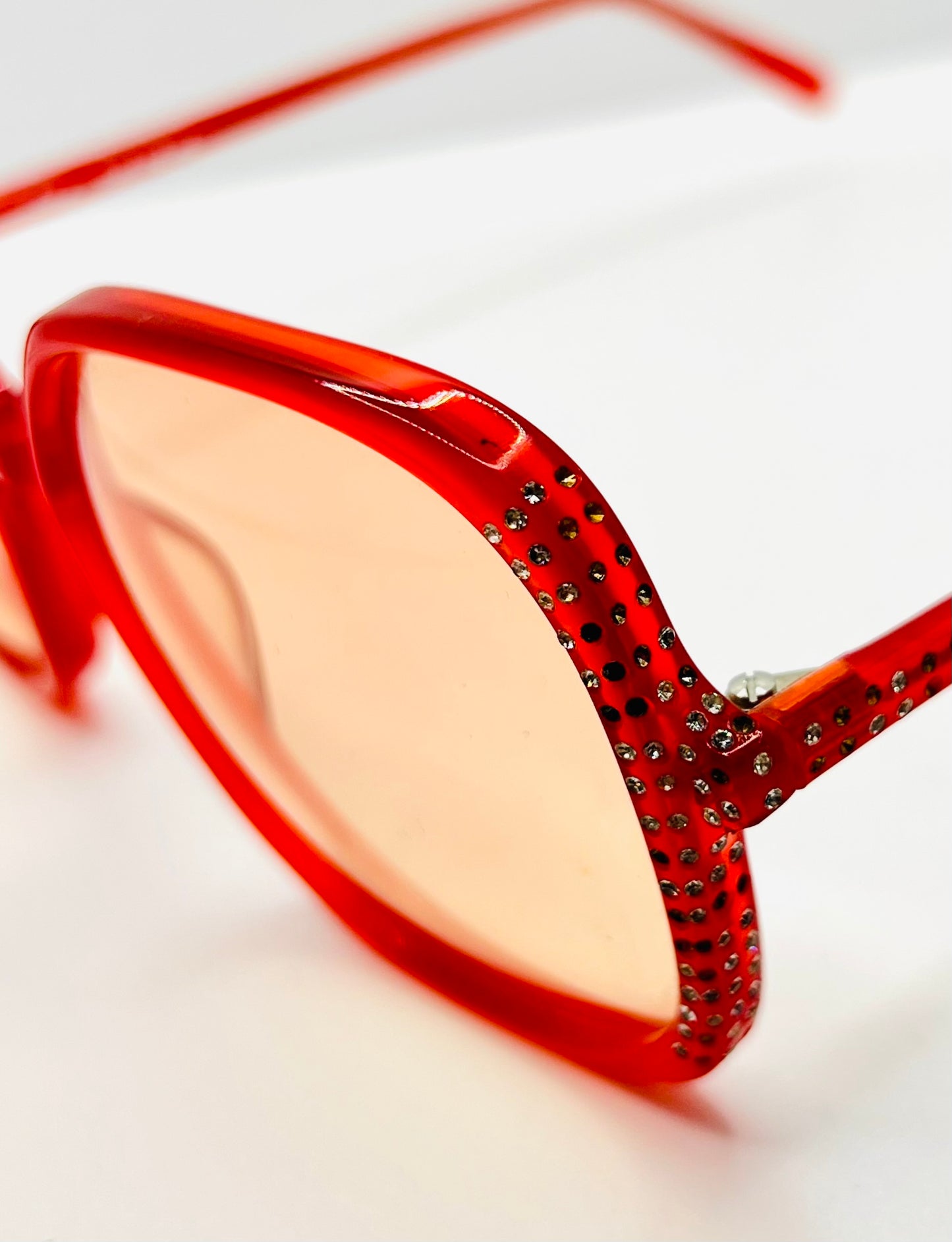 Anglo American Eyewear MOD. 11560X 20 – Red Oversized Sunglasses-Deadstock – All Original – Made in England